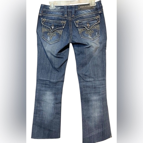 Rock Revival Buckle Sz 28‎ Exclusive Sora Boot Cut Embellished Jeans Women’s EUC - Picture 2 of 5